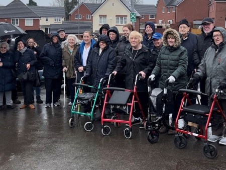 The group ready to start their walk