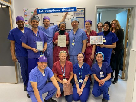 Interventional Radiology team celebrating their win